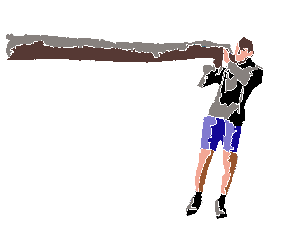 Watershed segmentation of the cut out image.